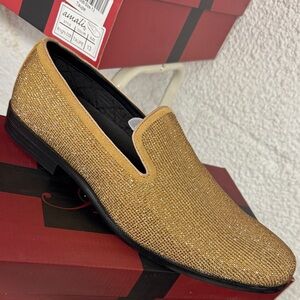 Amalfi Glittering Gold Slip-On Loafers
